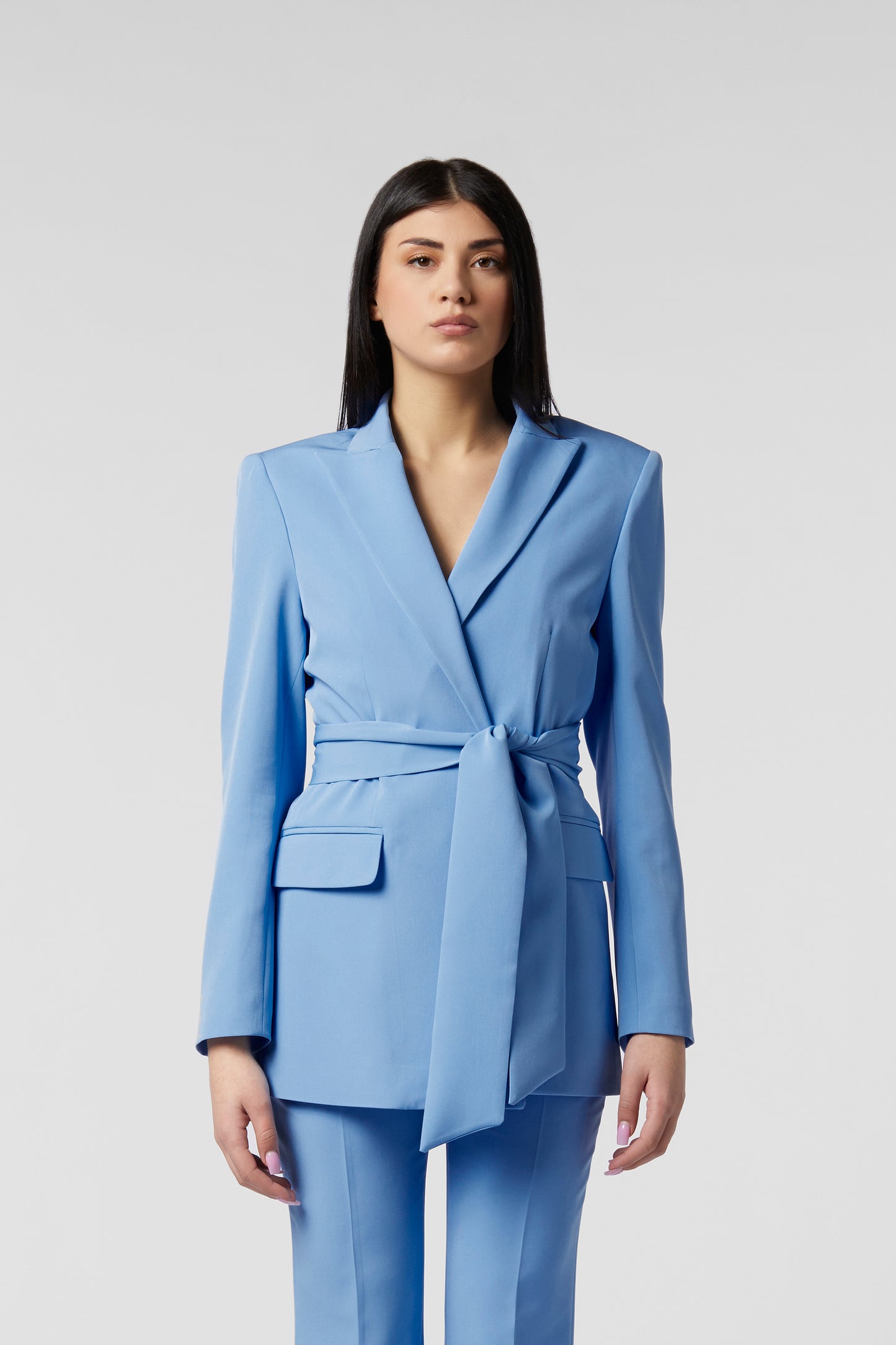 Giacca con cintura - Tessuto Stretch