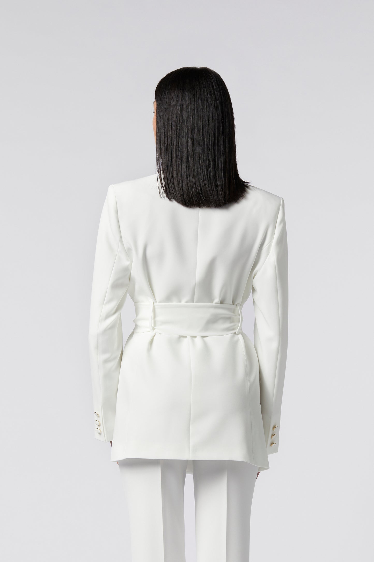 Giacca con cintura - Tessuto Stretch