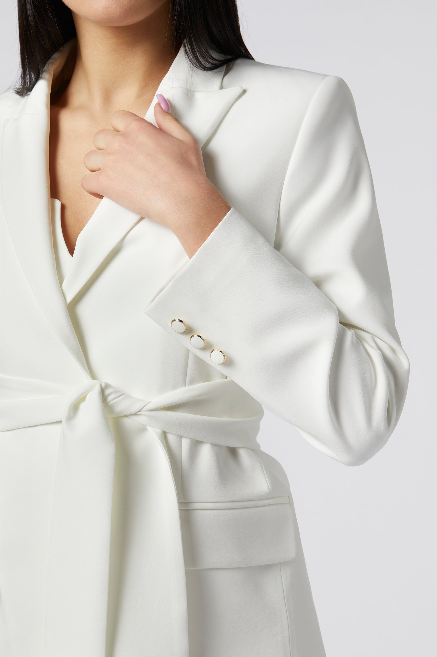 Giacca con cintura - Tessuto Stretch