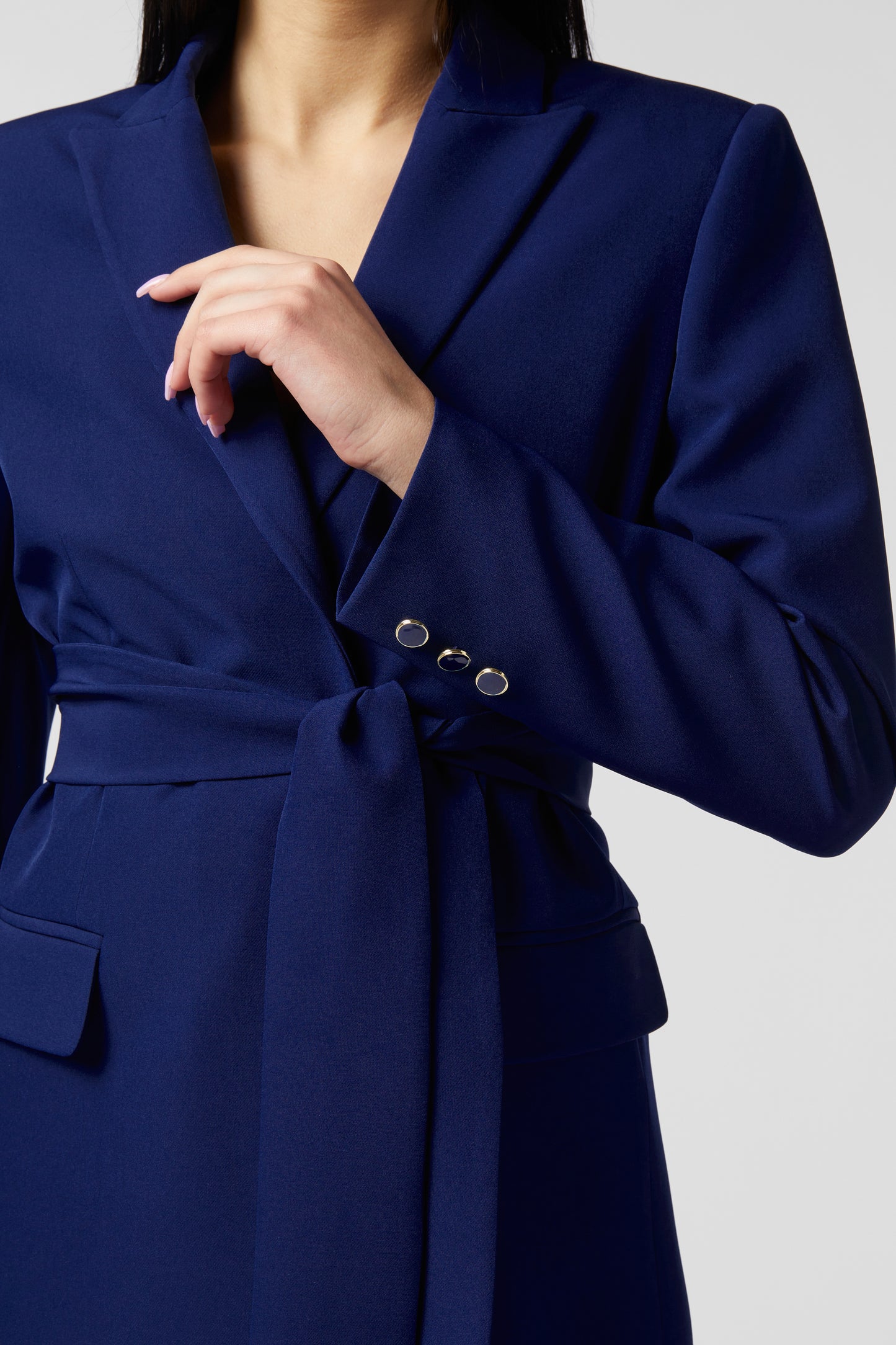 Giacca con cintura - Tessuto Stretch