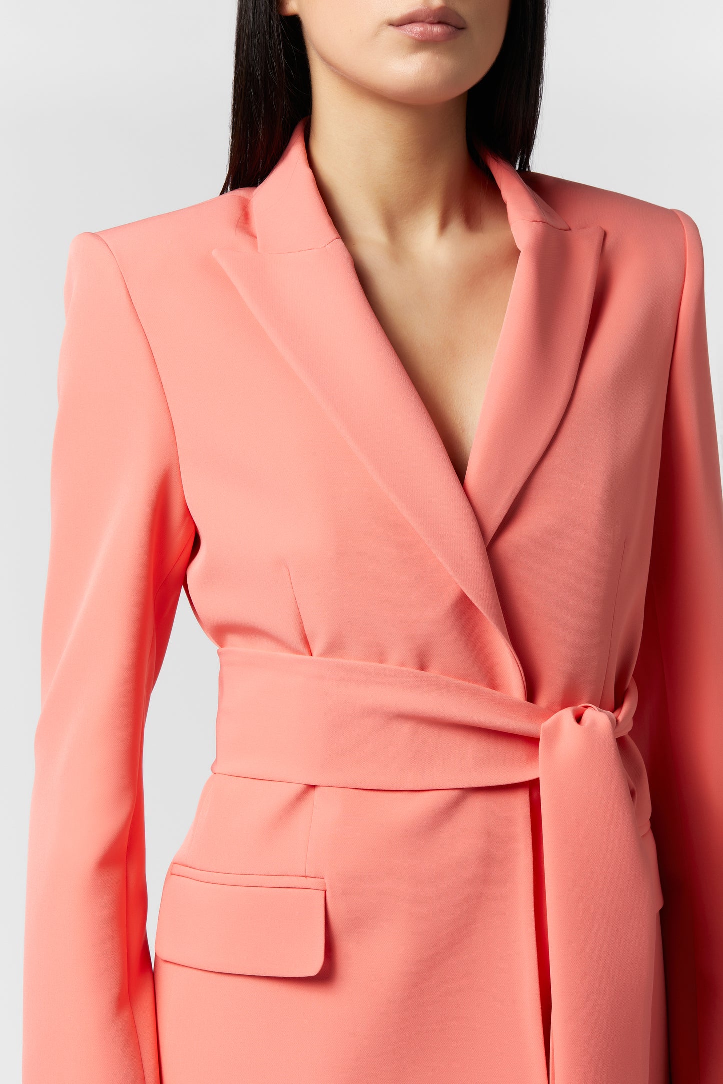 Giacca con cintura - Tessuto Stretch