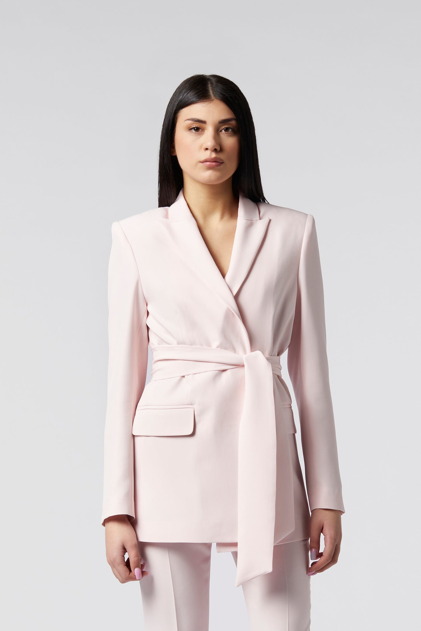 Giacca con cintura - Tessuto Stretch