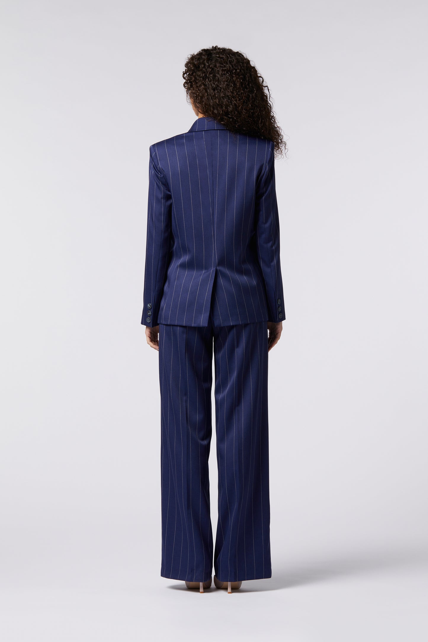 Tailleur Giacca doppiopetto e Pantalone palazzo - Gessato