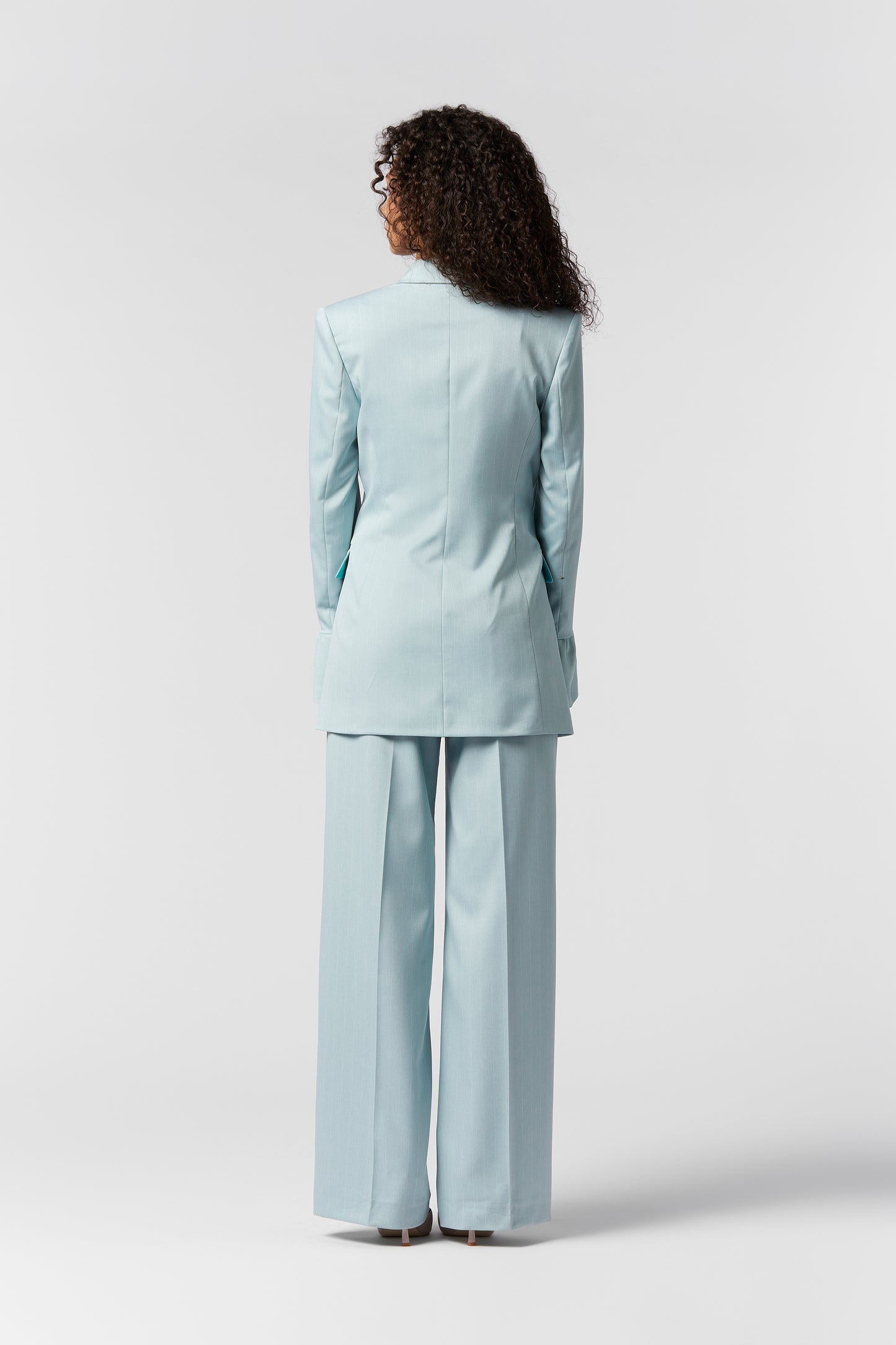 Tailleur Giacca doppiopetto e Pantalone palazzo - Gessato