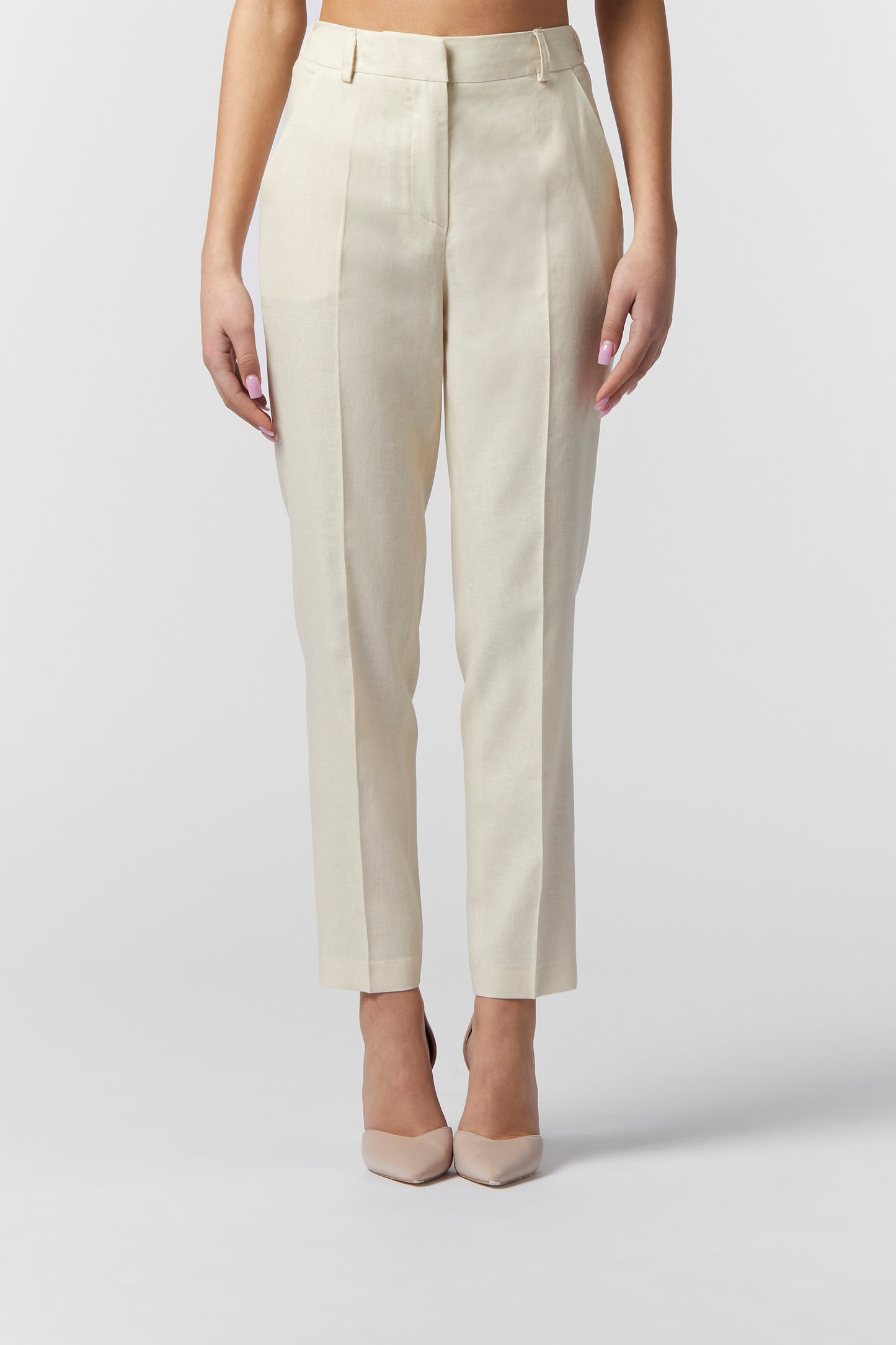 Pantalone sigaretta in LINO