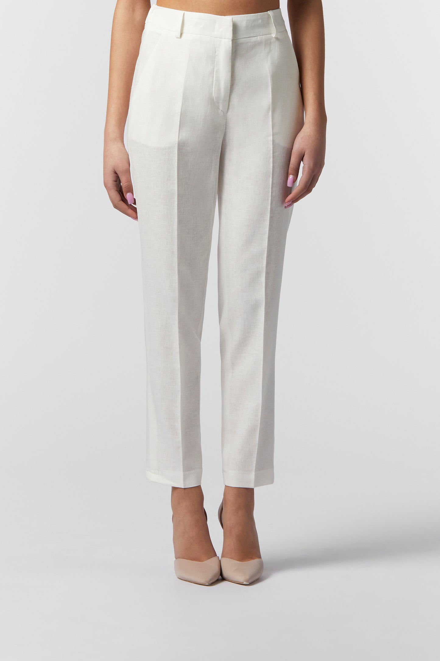 Pantalone sigaretta in LINO