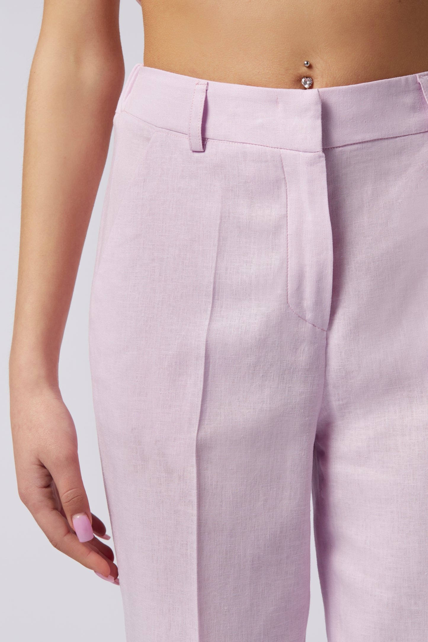 Pantalone sigaretta in LINO