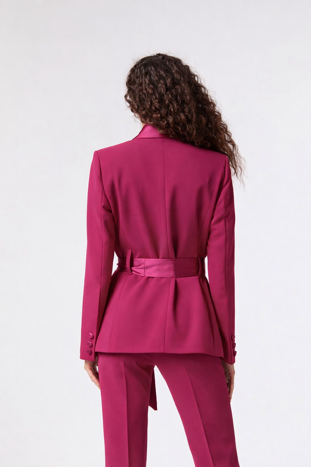 SS26 / Giacca con cintura in raso - Tessuto Kady