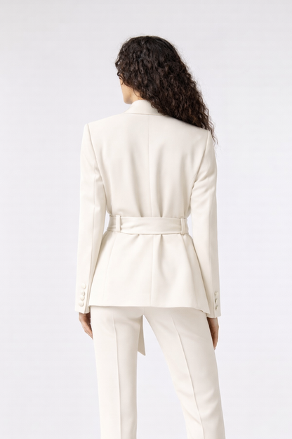 SS26 / Giacca con cintura in raso - Tessuto Kady