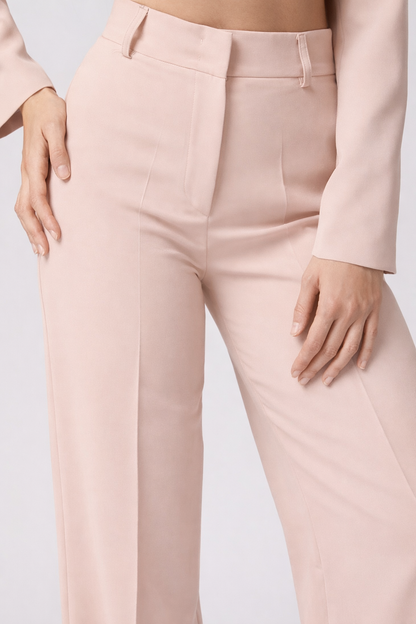 SS26 / Tailleur Giacca con cintura in raso e Pantalone Palazzo - Tessuto kady