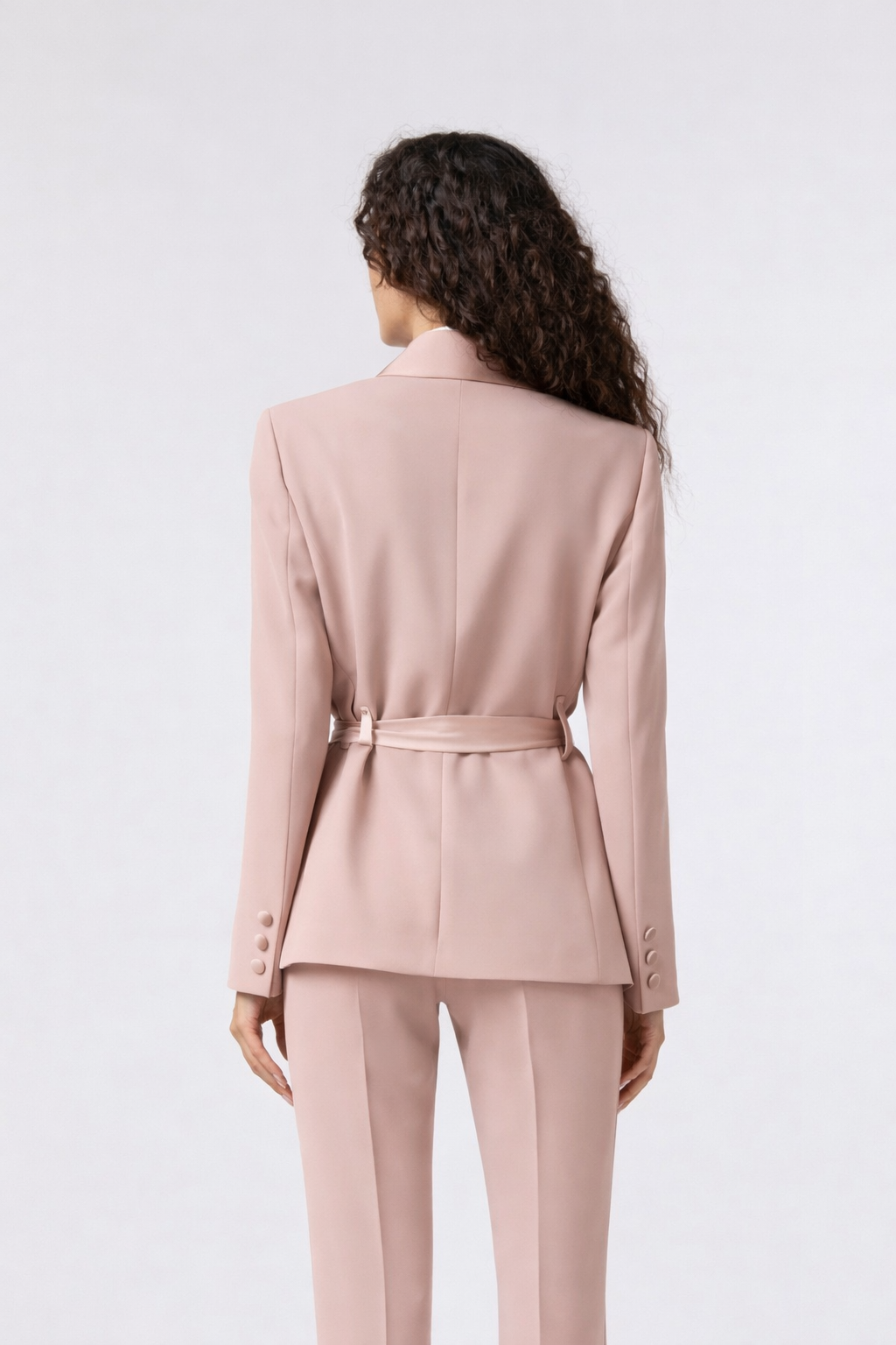 SS26 / Giacca con cintura in raso - Tessuto Kady