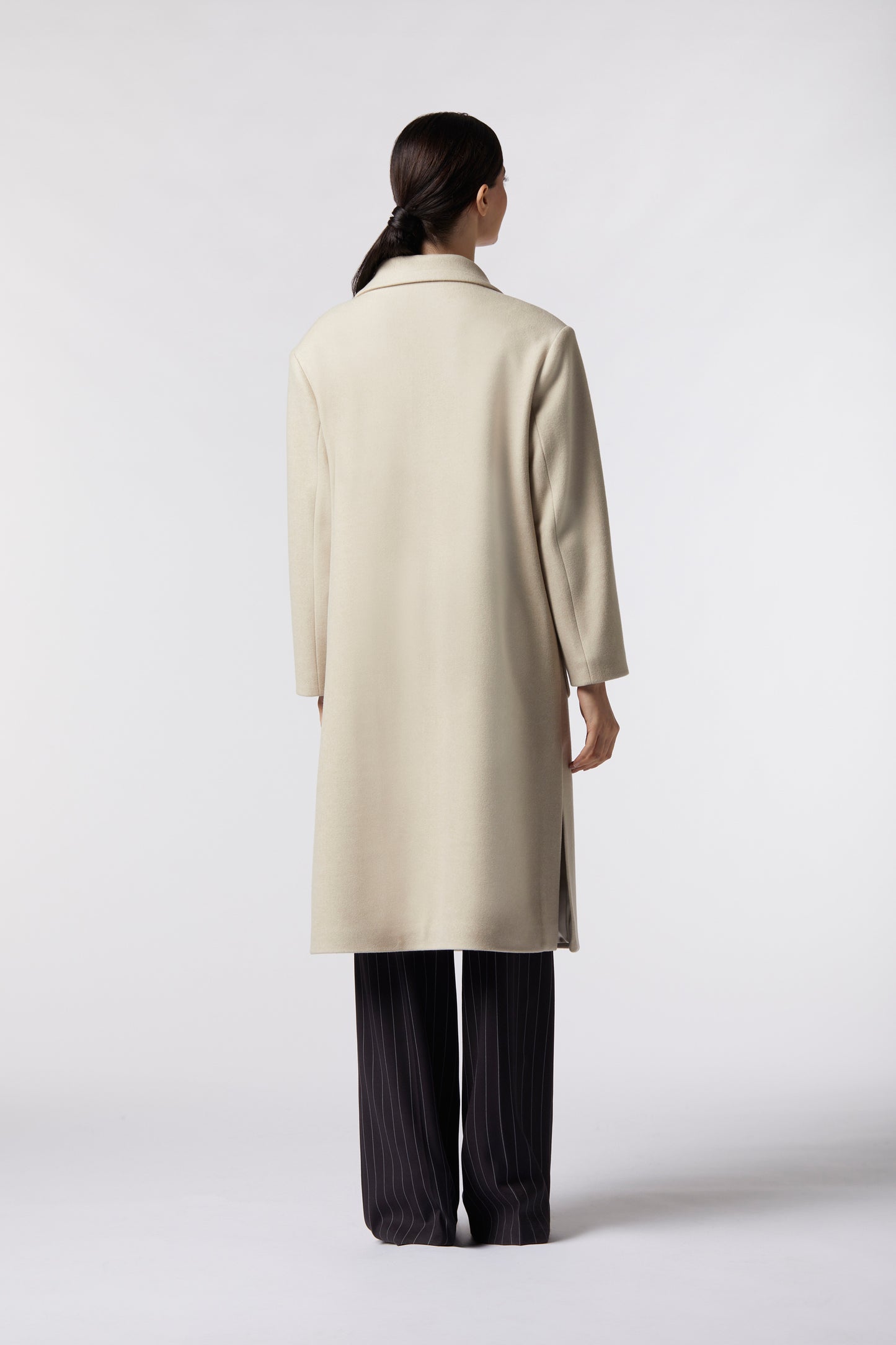 Cappotto doppiopetto in misto lana