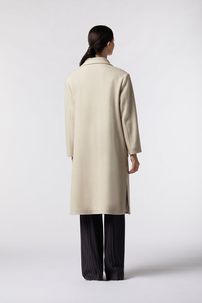 Cappotto doppiopetto in misto lana