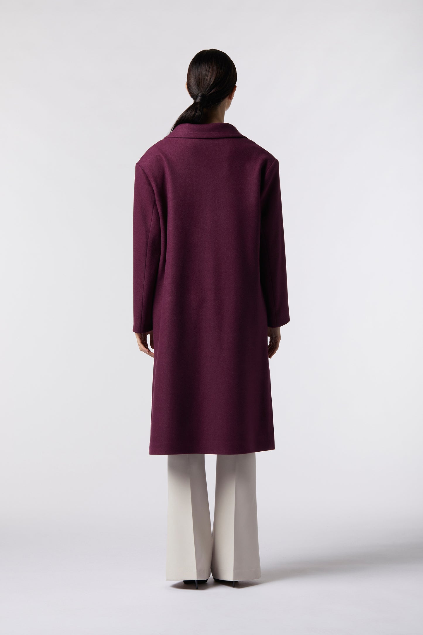 Cappotto doppiopetto in misto lana