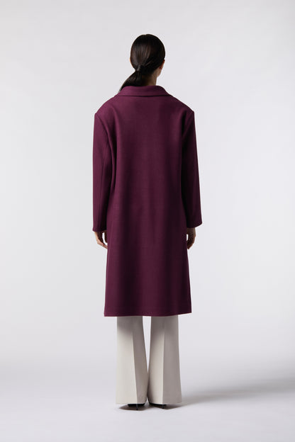 Cappotto doppiopetto in misto lana