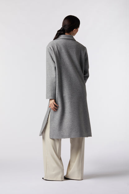 Cappotto doppiopetto in misto lana