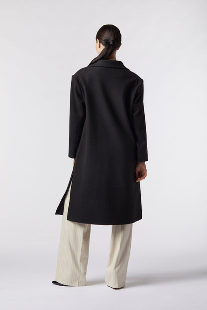 Cappotto doppiopetto in misto lana