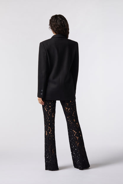 Cappotto corto doppiopetto in misto lana