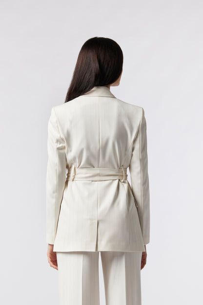 Giacca con cintura – Gessato