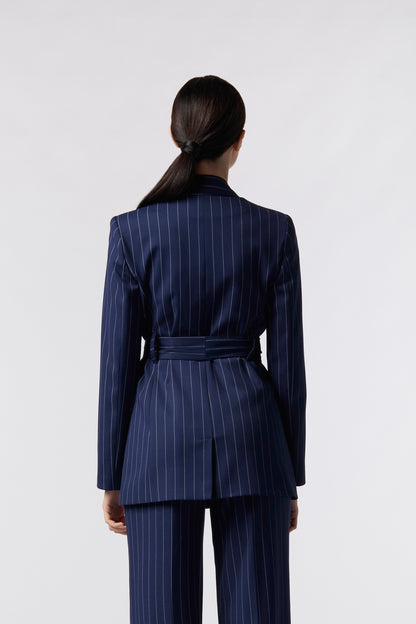 Giacca con cintura – Gessato