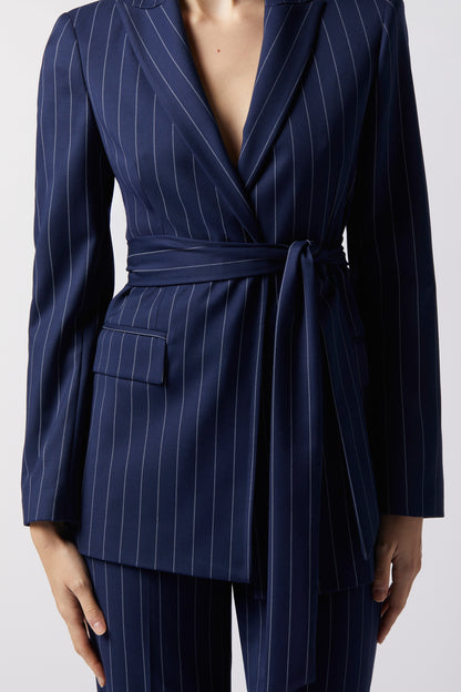 Giacca con cintura – Gessato