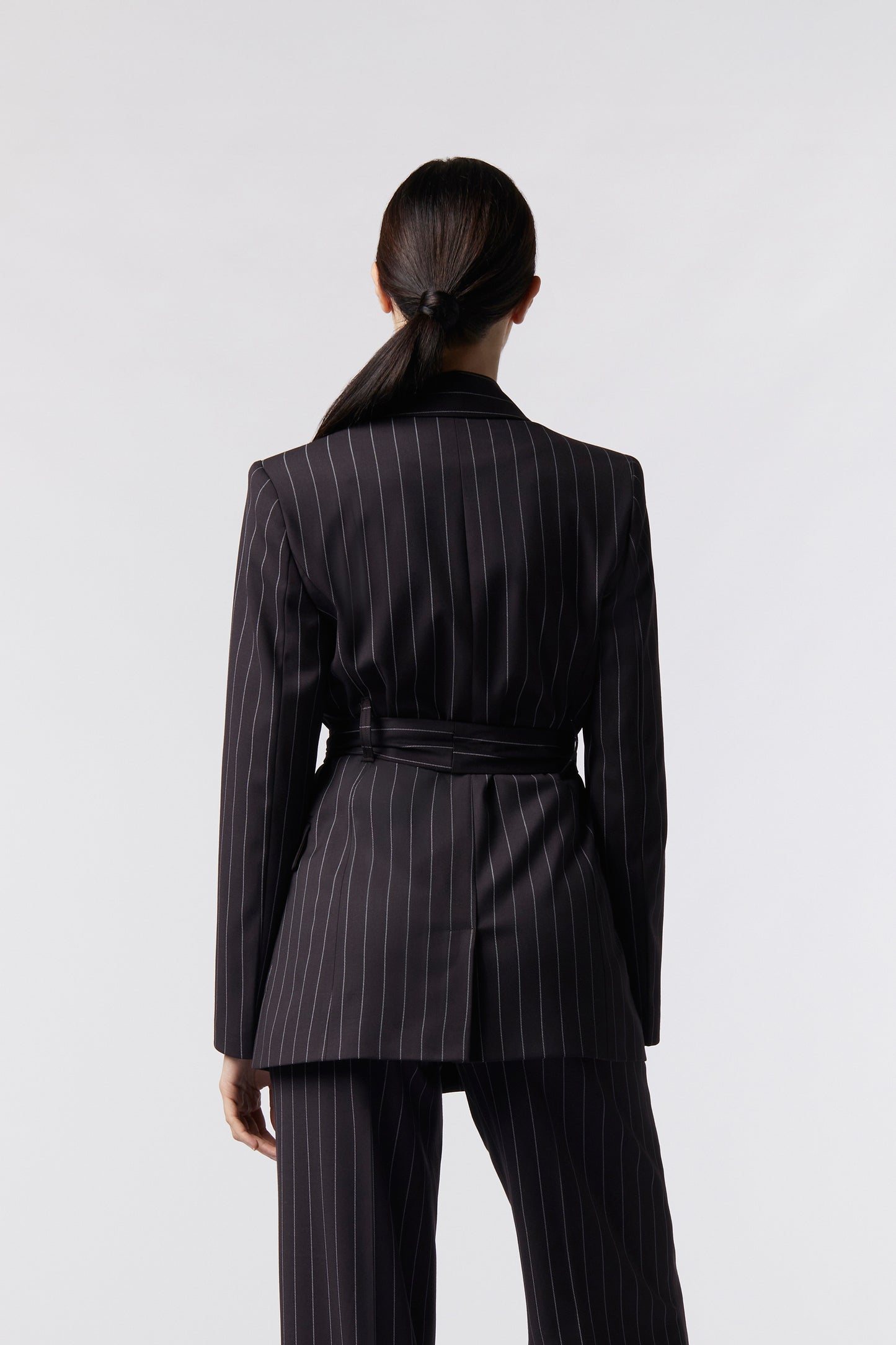 Giacca con cintura – Gessato