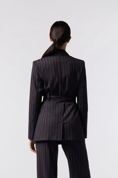 Giacca con cintura – Gessato