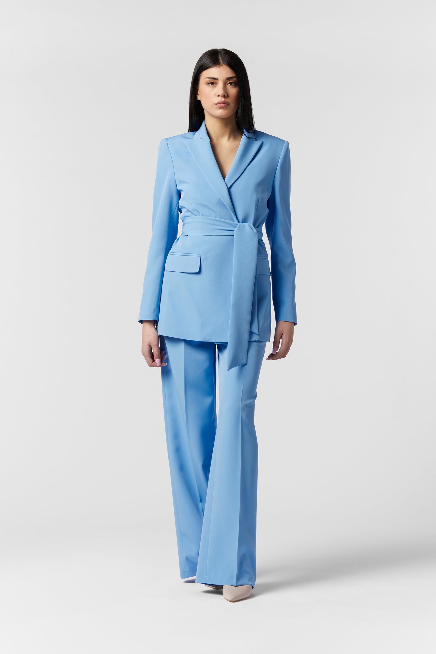 Tailleur Giacca con Cintura e Pantalone palazzo - Tecnico