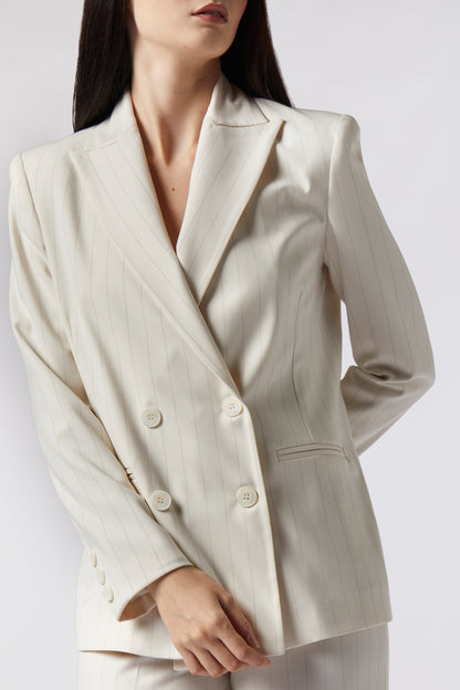 Tailleur Giacca doppiopetto e Pantalone palazzo – Gessato