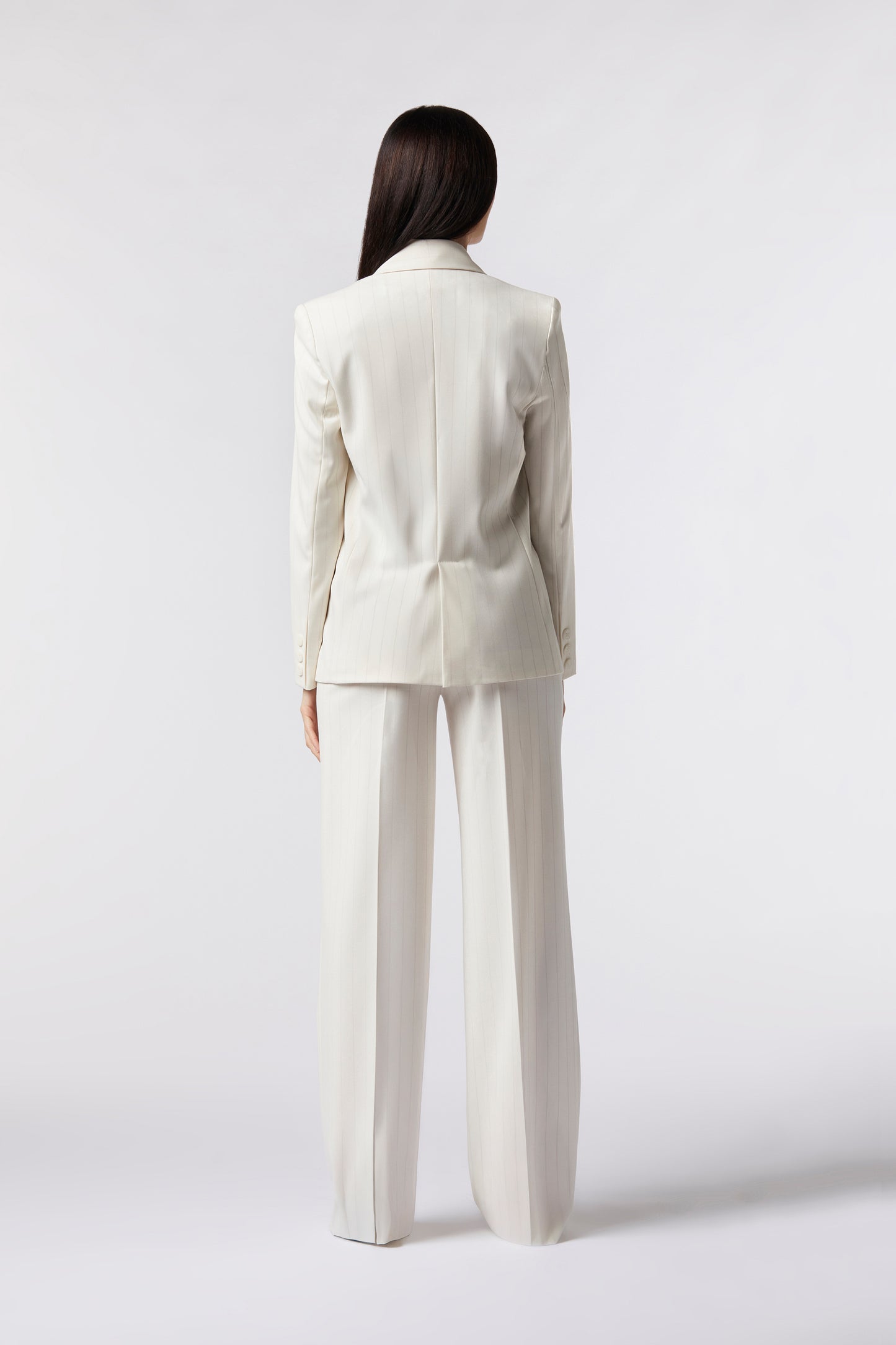 Tailleur Giacca doppiopetto e Pantalone palazzo – Gessato