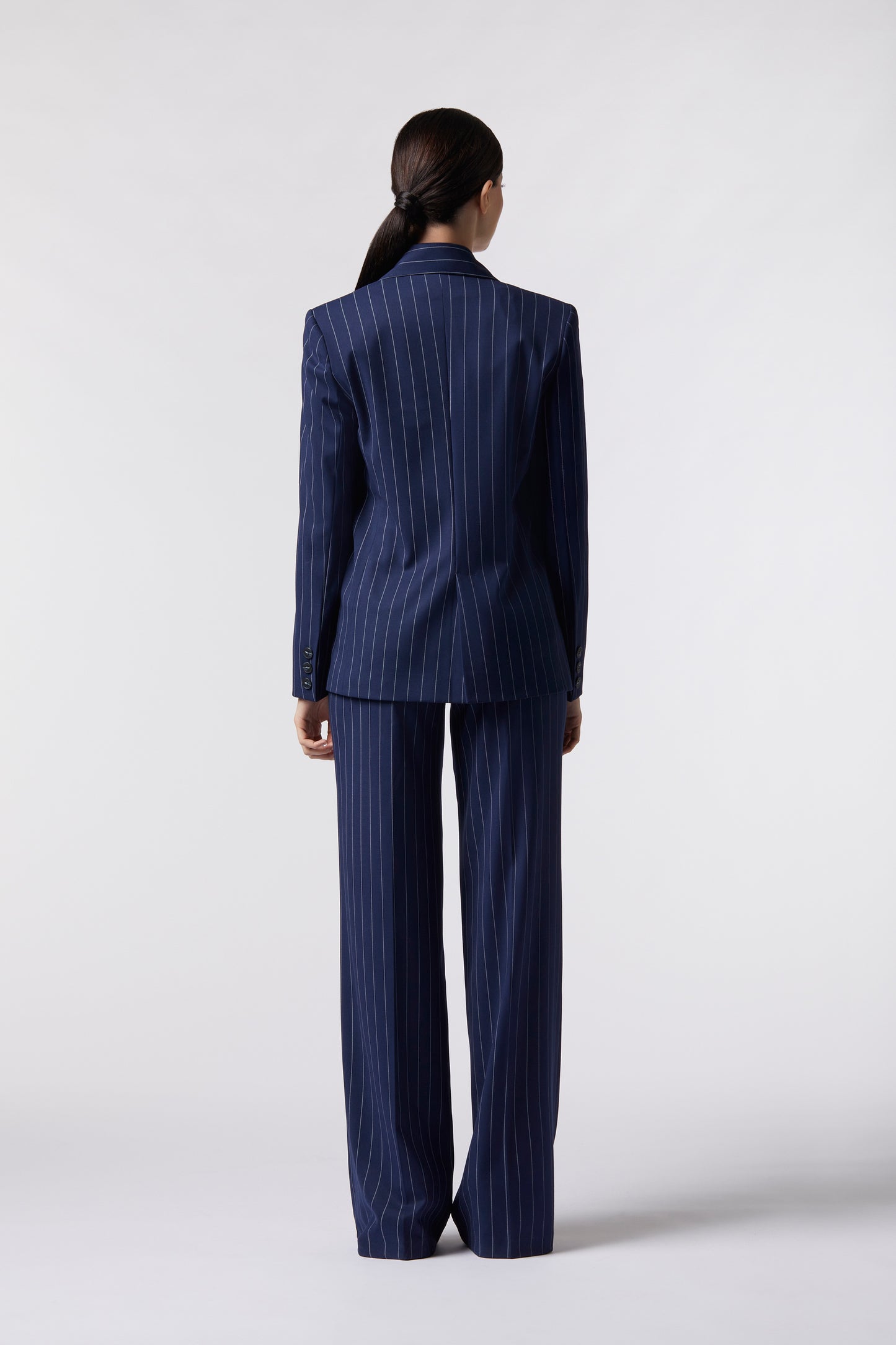 Tailleur Giacca doppiopetto e Pantalone palazzo – Gessato