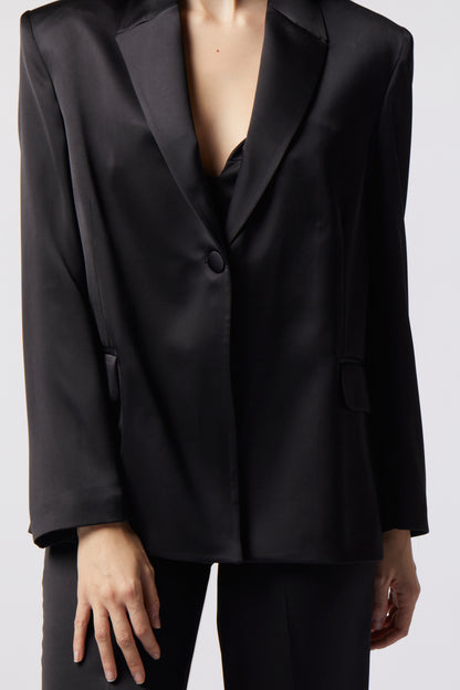 Tailleur Giacca over e Pantalone palazzo – Tessuto Raso