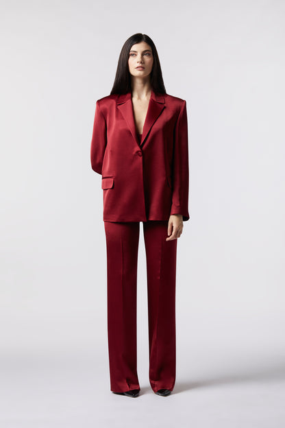 Tailleur Giacca over e Pantalone palazzo – Tessuto Raso
