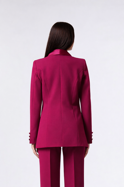 SS26 / Giacca monopetto rever raso – Tessuto Stretch