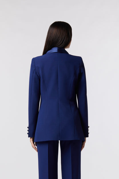 Giacca monopetto rever raso – Tessuto Stretch