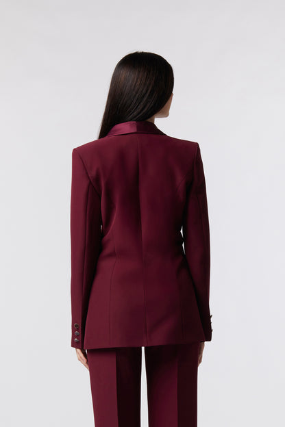 Giacca monopetto rever raso – Tessuto Stretch