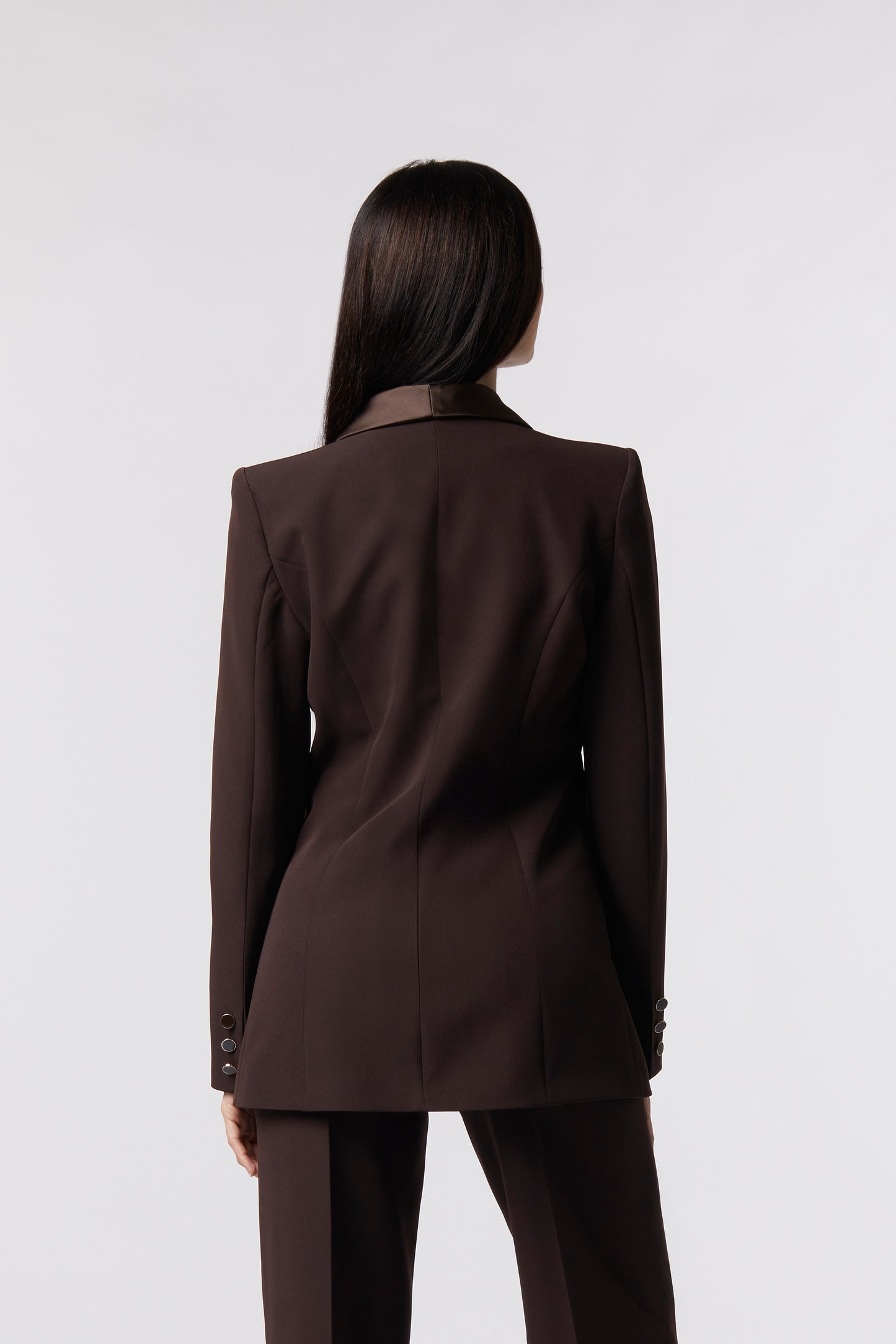 Giacca monopetto rever raso – Tessuto Stretch