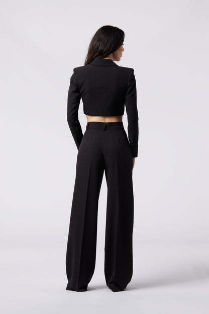 Completo Giacca cropped e Pantalone Palazzo