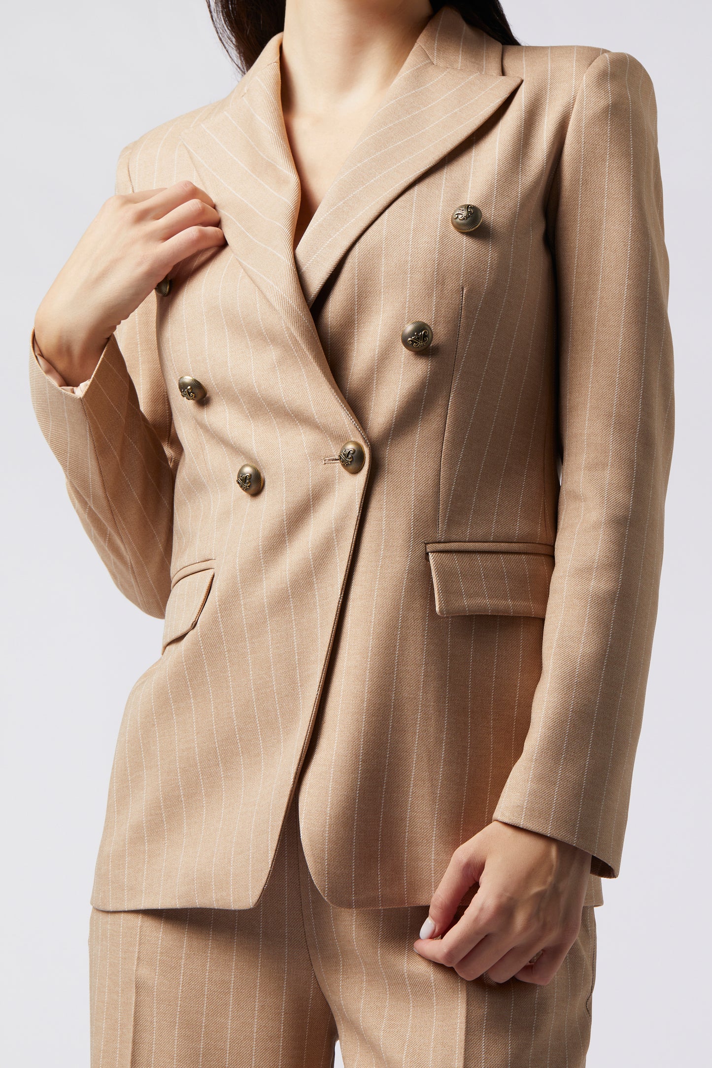 Tailleur trois pièces - Giacca doppiopetto, Pantalone palazzo e Gilet Gessato