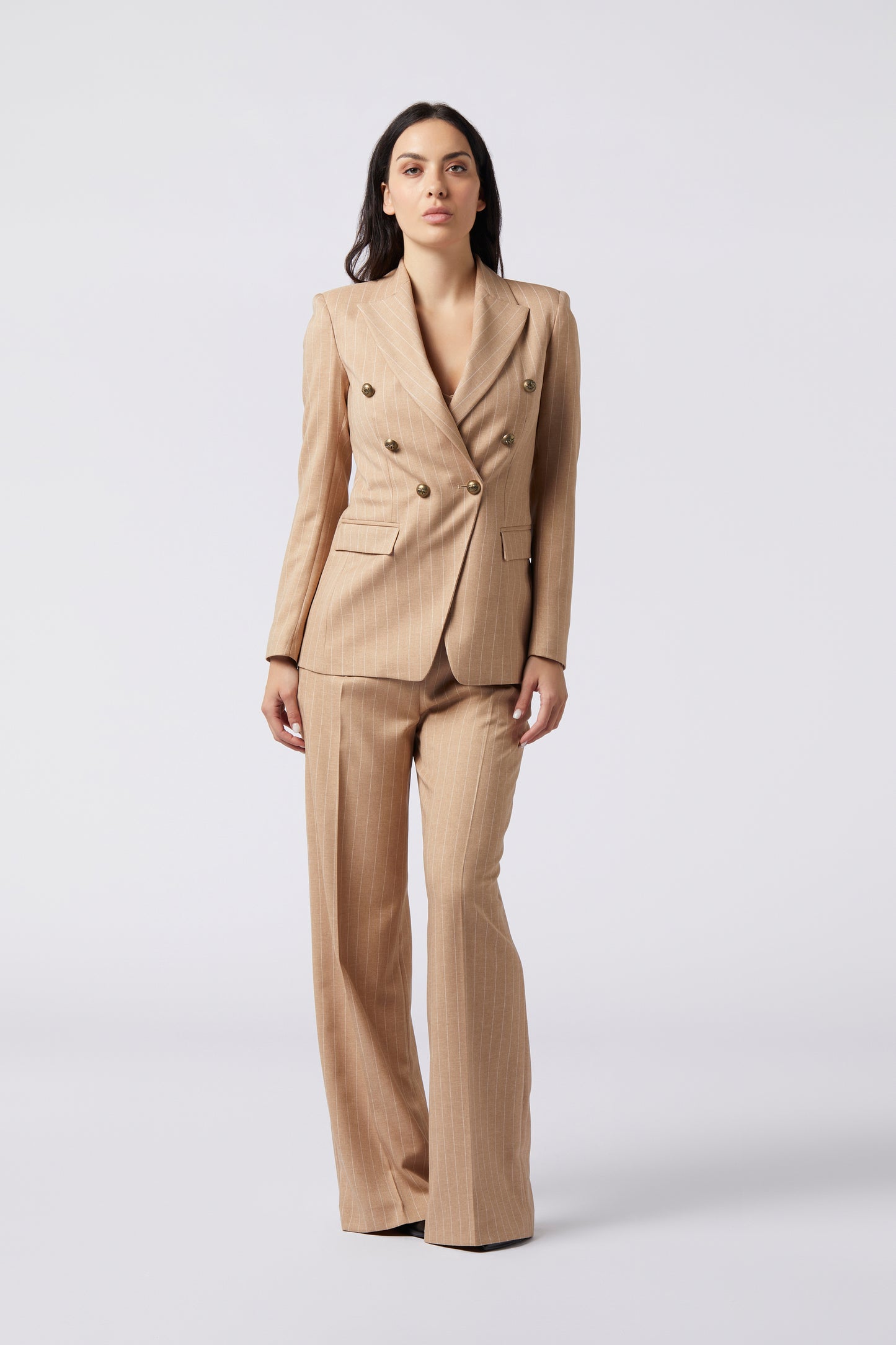 Tailleur trois pièces - Giacca doppiopetto, Pantalone palazzo e Gilet Gessato