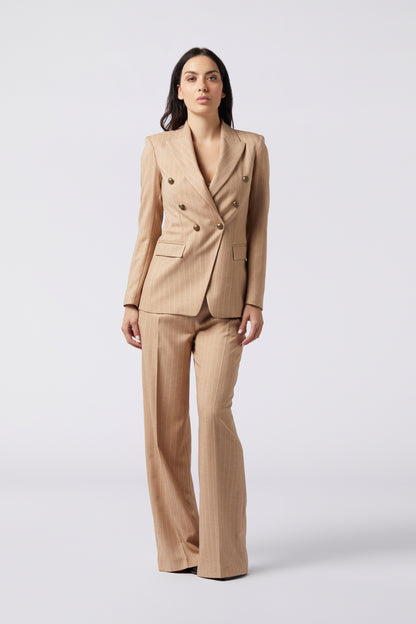 Tailleur trois pièces - Giacca doppiopetto, Pantalone palazzo e Gilet Gessato