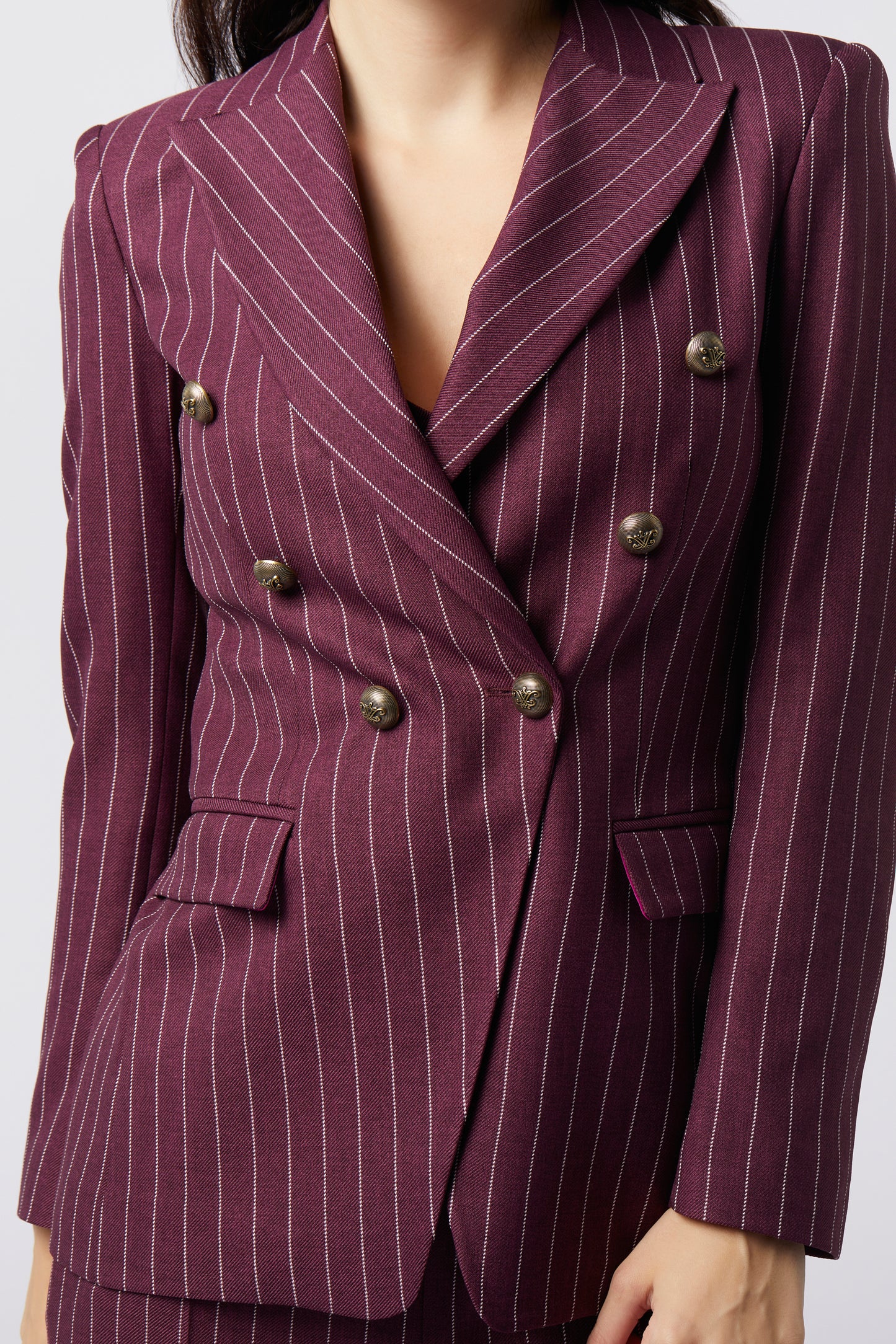 Tailleur trois pièces - Giacca doppiopetto, Pantalone palazzo e Gilet Gessato