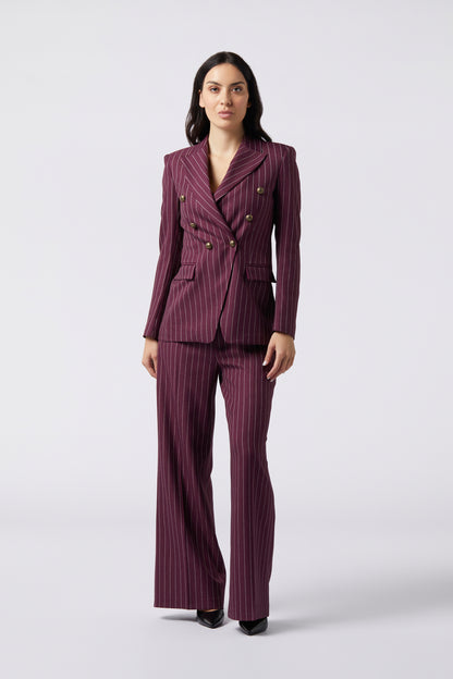Tailleur trois pièces - Giacca doppiopetto, Pantalone palazzo e Gilet Gessato