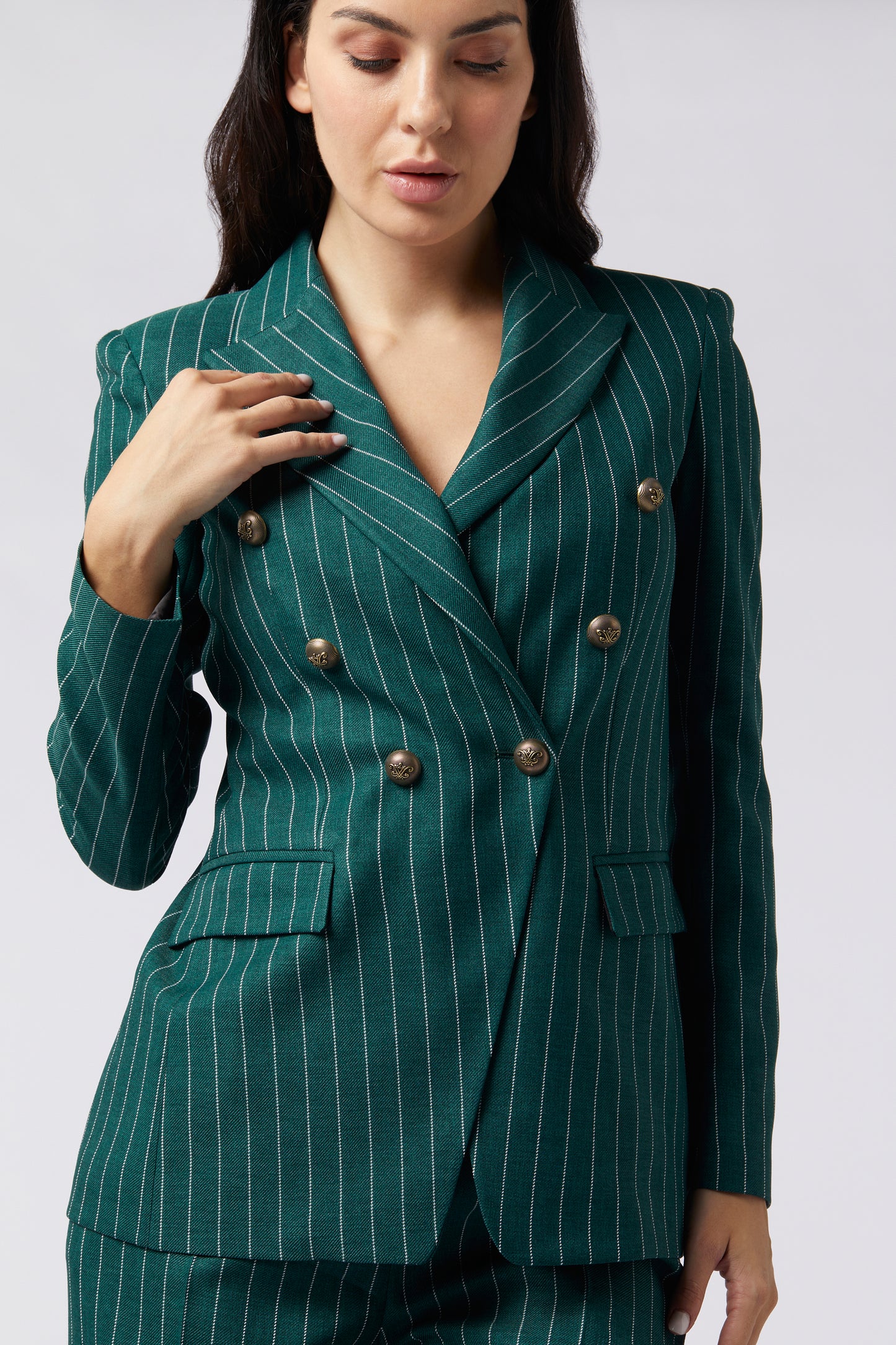 Tailleur trois pièces - Giacca doppiopetto, Pantalone palazzo e Gilet Gessato
