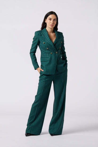 Tailleur trois pièces - Giacca doppiopetto, Pantalone palazzo e Gilet Gessato