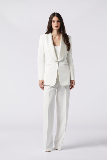 Tailleur Giacca Monopetto rever raso e Pantalone palazzo - Tecnico