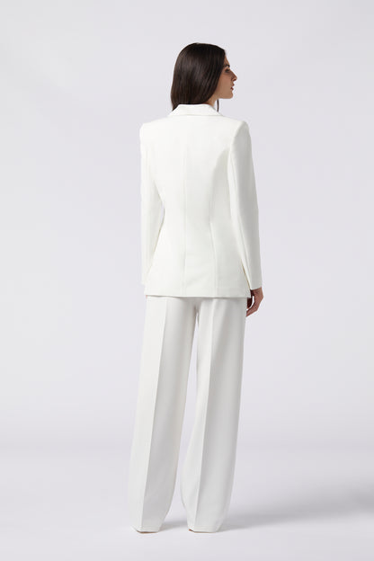 Tailleur Giacca Monopetto rever raso e Pantalone palazzo - Tecnico