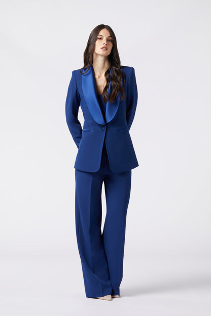 Tailleur Giacca Monopetto rever raso e Pantalone palazzo - Tecnico