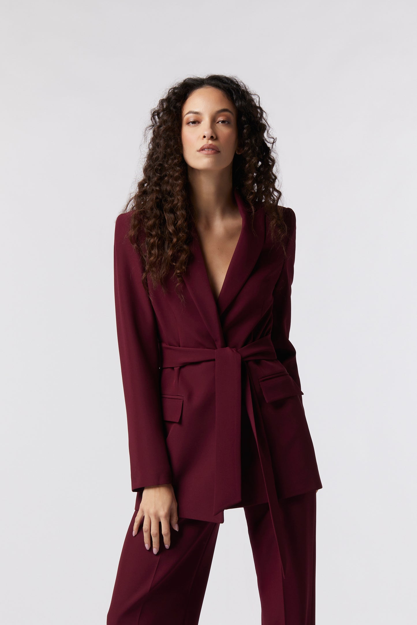 Giacca con cintura – Tessuto Stretch