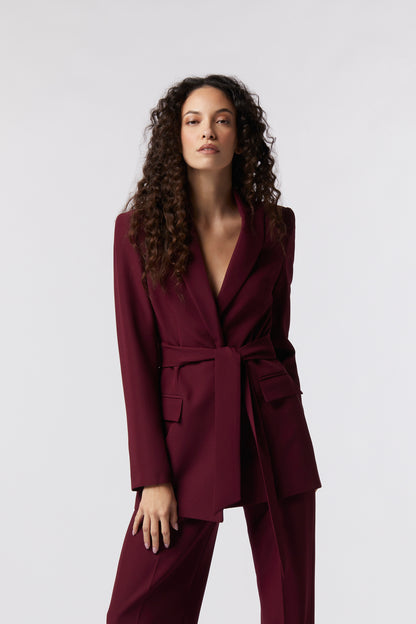 Giacca con cintura – Tessuto Stretch